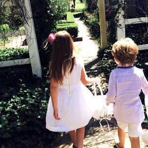 Crewcuts White Dress with Petticoat/Tulle Lining